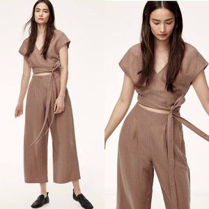 NWOT Aritzia Wilfred Brax jumpsuit Nutmeg Size 0